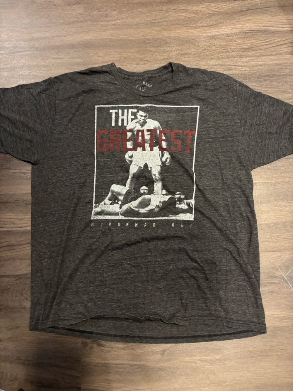 Muhammad Ali 'The Greatest' Graphic Tee - Charcoal - Picture 1 of 2